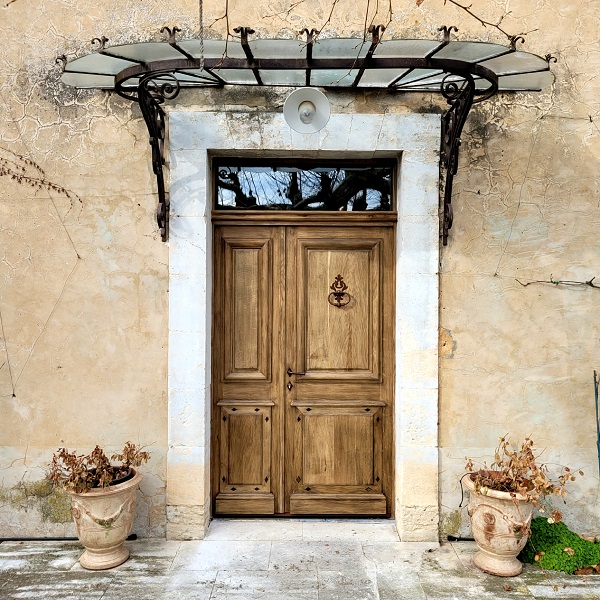 Porte entrée en chène